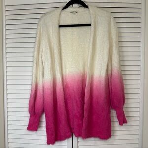 Bar III Pink and Cream Ombre Cardigan